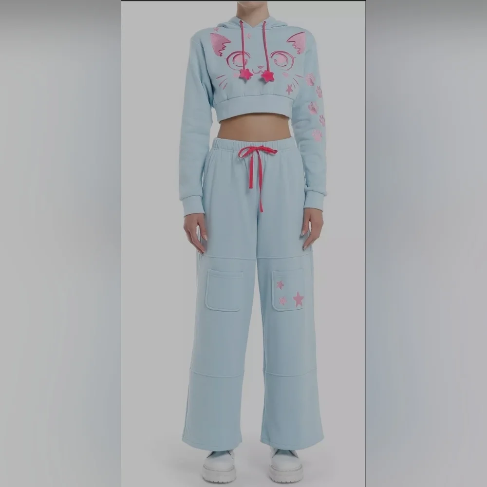 Sweet Society Hot Topic Kawaii Lounge Sweatpants Cargo Style Size Xxl - Picture 3 of 5